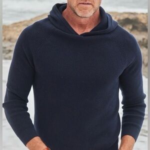 Collars & Co. Men’s Black Double-Knit Hoodie | XL | Premium Cotton | NWT